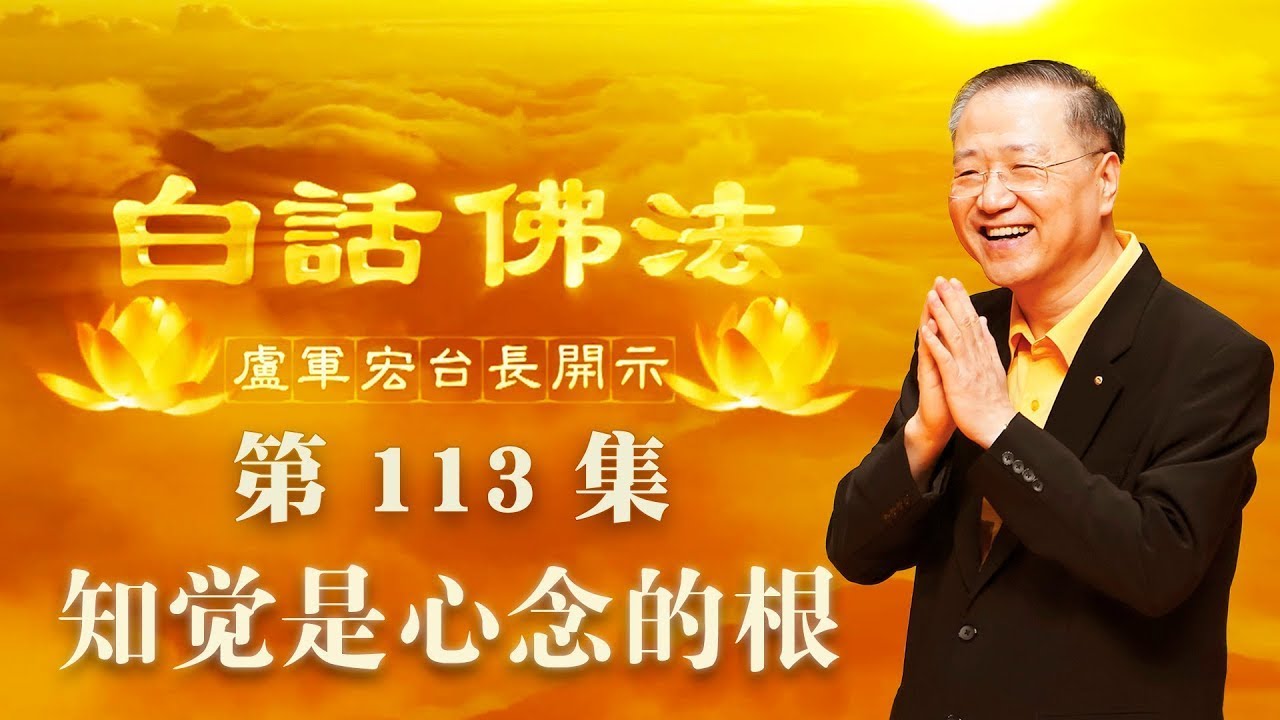113.  知觉是心念的根 2020年8月1日C 白话佛法 第113集