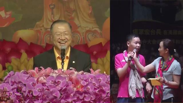 592 视频:问题男孩现场看到师父头上佛光,男孩妙语连连,全场法喜充满;师父加持八个月后将恢复95%--20170219新加坡